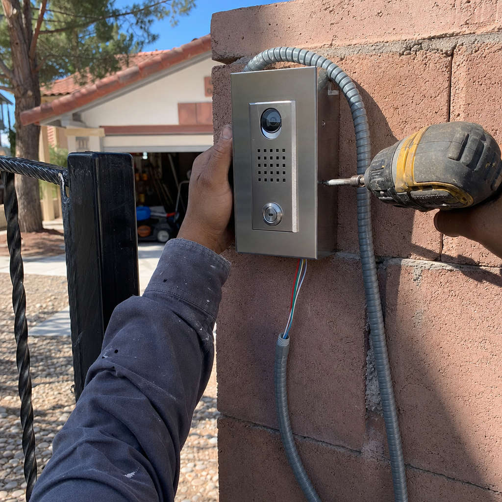 Gate access control installation